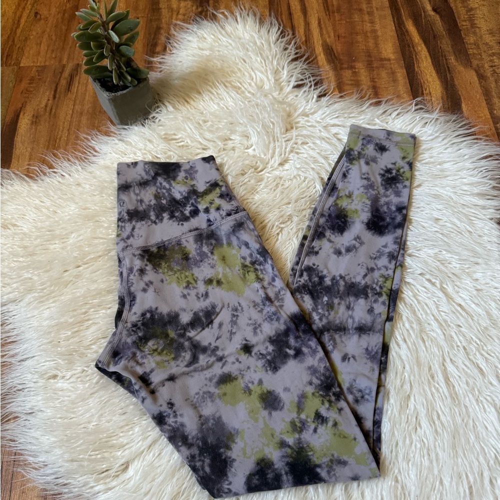 Lululemon Align High-Rise Pant 28" Radial Tie Dye Mauve Grey Multi